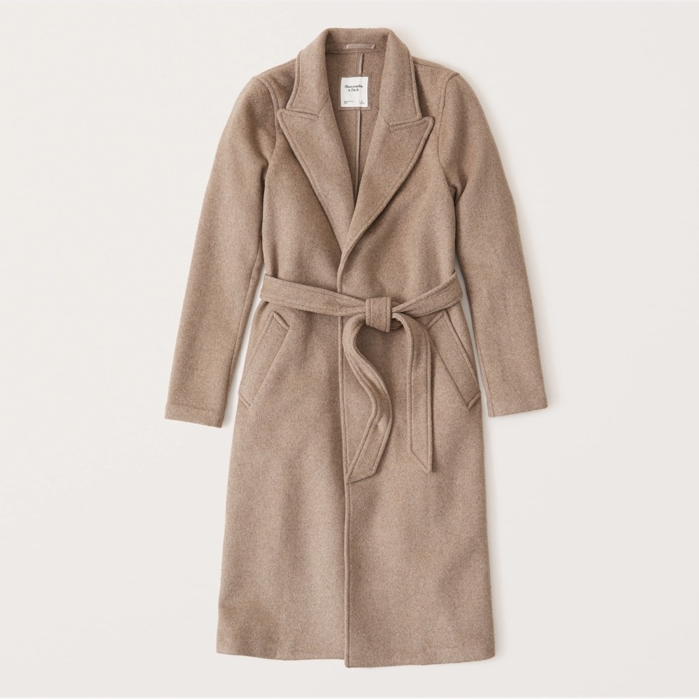 A&F Belted Wool Coat